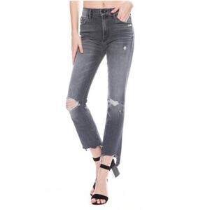 MOTHER SUPERIOR The Insider Crop Step Chew Jeans Pedal To The Metal Destroyed 26